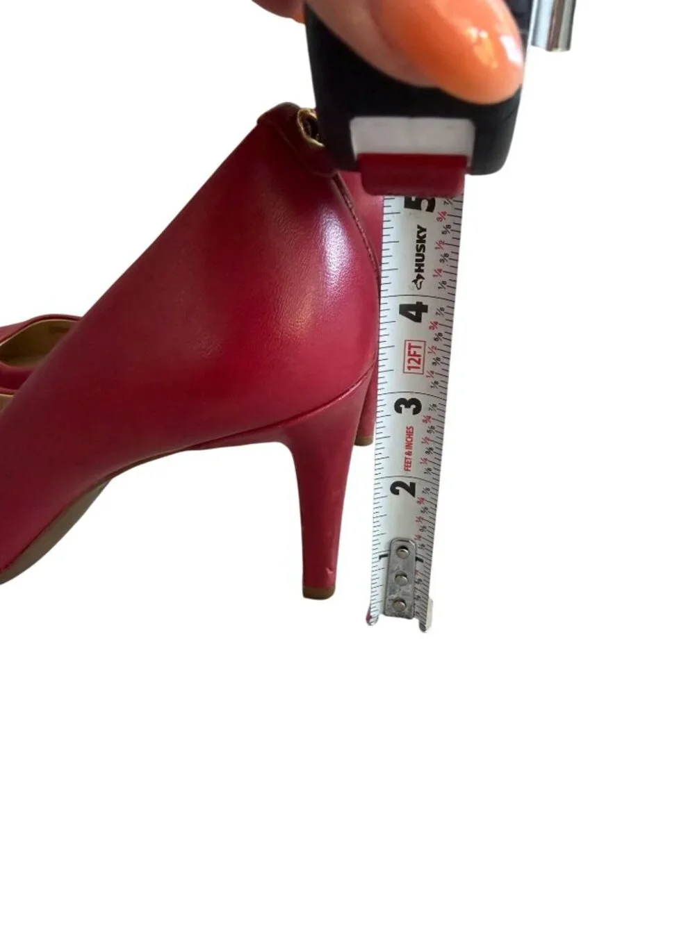 MICHAEL KORS Red Leather Heels Size 7.5 Womens